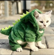 Dinosaur Fleece Hoodie For Cats Dogs