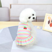 Ruffle Striped Party Dress For Pets