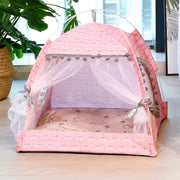 Floral Tent Cat Bed For Summer