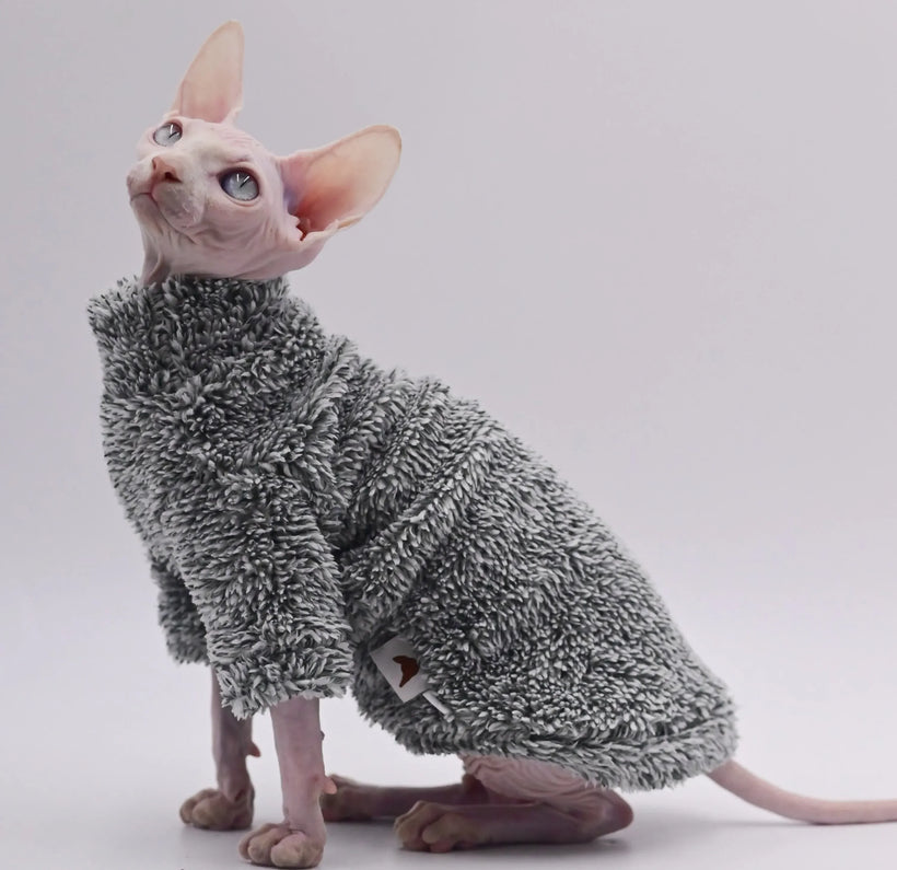Double Sided Fluffy Sphynx Cat Jacket