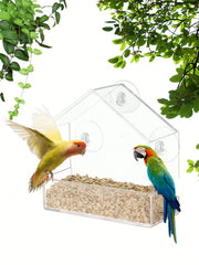 White Hanging Outdoor Bird Feeder