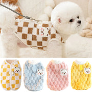 Bear Print Plush Pet Sweater Jacket