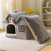Warm Foldable Cave Bed For Pets